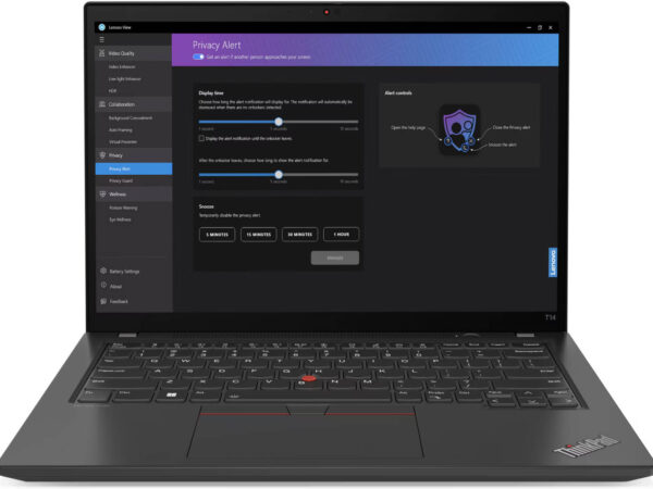 Lenovo ThinkPad T14 Gen 4 Laptop, 14" WUXGA IPS Display, Intel Core i5-1345U, 8GB RAM, 512GB Storage, Intel Iris Xe Graphics, English (UK) Keyboard, FreeDOS, Thunder Black | 21HESG6W00