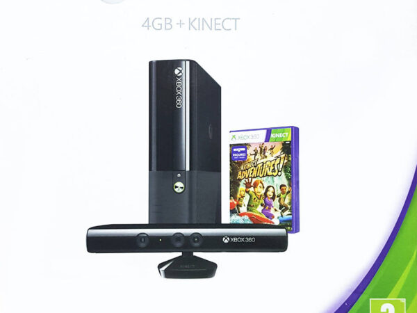Xbox 360 Slim 4 GB Console + Kinect Bundle With Kinect Adventure Game | 1439/1414