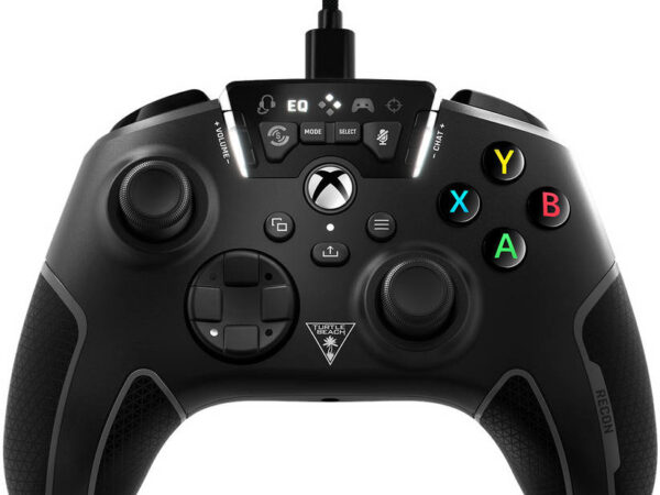Turtle Beach Recon Controller, Pro-Aim Focus Mode, Dual Rumble Motors, 2x Mappable Quick-Action Buttons, Immersive, Vibration Feedback, 3m Detachable Type-C Cable, 3.5mm Audio Port, Black | 59797
