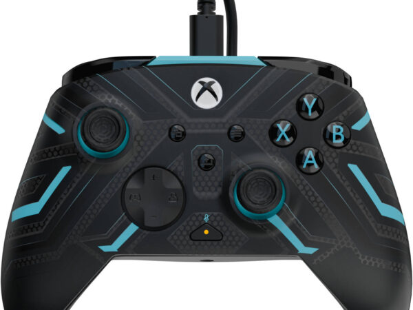 PDP REMATCH GLOW Advanced Wired Controller For Xbox Series X/S/One/Windows 11/10 PC, Programmable Buttons, Glow In The Dark, Titan Steel, Officially Licensed By Microsoft | 049-023-TTST