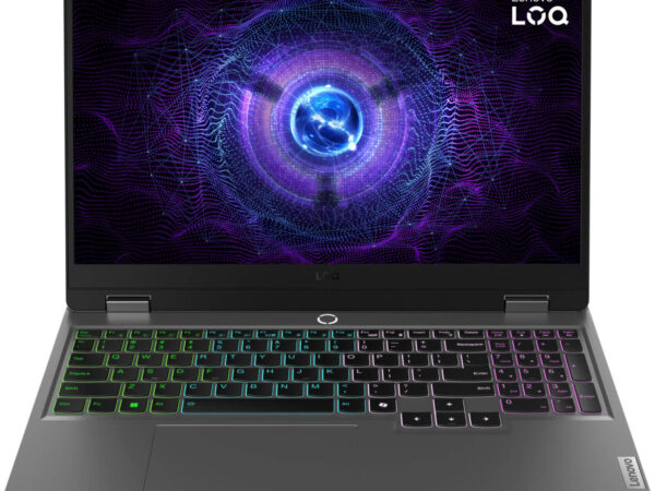 Lenovo LOQ 15IRX9 AI-Powered Gaming Laptop, 15.6" FHD IPS Display, i7-14700HX, 16GB DDR5 RAM, 512GB SSD, Nvidia RTX 4060 - 8GB, White Backlit English (UK) Keyboard, FreeDos, Luna Grey | 83DV00URPS