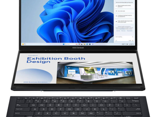 ASUS Zenbook DUO Dual Screen UX8406M Laptop, 14" 3K OLED 120Hz Touch Display, Intel Core Ultra 9 185H, 32GB RAM, 1TB SSD, Intel Arc Graphics, ENG K/B, Win 11, Gray | 90NB12U1-M001J0 / 90NB12U1-M000D0